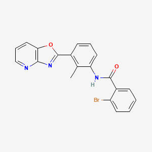 molecular formula C20H14BrN3O2 B11675274 2-bromo-N-[2-methyl-3-([1,3]oxazolo[4,5-b]pyridin-2-yl)phenyl]benzamide 