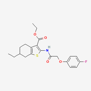 Ethyl 6-ethyl-2-{[(4-fluorophenoxy)acetyl]amino}-4,5,6,7-tetrahydro-1-benzothiophene-3-carboxylate