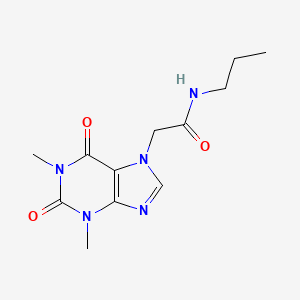 2-(1,3-dimethyl-2,6-dioxo-1,2,3,6-tetrahydro-7H-purin-7-yl)-N-propylacetamide