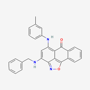 3-(Benzylamino)-5-(3-toluidino)-6H-anthra[1,9-CD]isoxazol-6-one