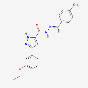 3-(3-Ethoxyphenyl)-N'-(4-hydroxybenzylidene)-1H-pyrazole-5-carbohydrazide