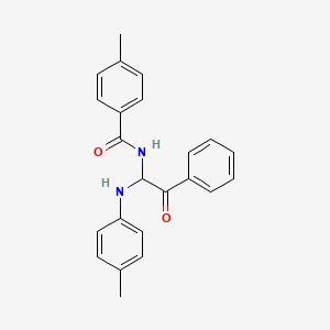 molecular formula C23H22N2O2 B11675392 4-methyl-N-{1-[(4-methylphenyl)amino]-2-oxo-2-phenylethyl}benzamide 