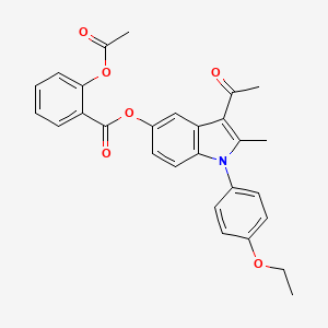 3-acetyl-1-(4-ethoxyphenyl)-2-methyl-1H-indol-5-yl 2-(acetyloxy)benzoate