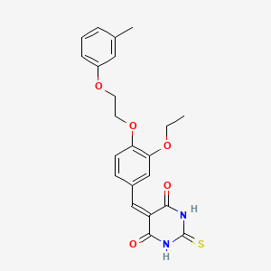 5-{3-ethoxy-4-[2-(3-methylphenoxy)ethoxy]benzylidene}-2-thioxodihydropyrimidine-4,6(1H,5H)-dione