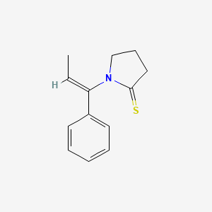 molecular formula C13H15NS B1167547 1-(1-Phenylprop-1-en-1-yl)pyrrolidine-2-thione CAS No. 105284-72-8
