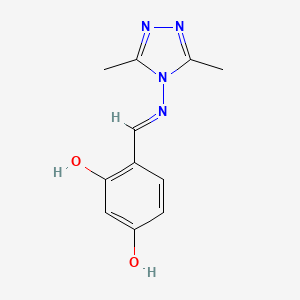 4-[(E)-[(3,5-Dimethyl-4H-1,2,4-triazol-4-YL)imino]methyl]benzene-1,3-diol