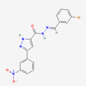 N'-[(E)-(3-bromophenyl)methylidene]-3-(3-nitrophenyl)-1H-pyrazole-5-carbohydrazide