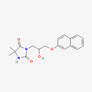 3-[2-Hydroxy-3-(naphthalen-2-yloxy)propyl]-5,5-dimethylimidazolidine-2,4-dione