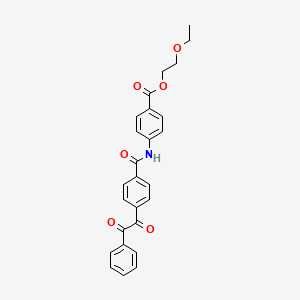 molecular formula C26H23NO6 B11675600 2-Ethoxyethyl 4-({4-[oxo(phenyl)acetyl]benzoyl}amino)benzoate 