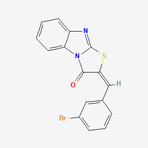 molecular formula C16H9BrN2OS B11675643 (2E)-2-(3-bromobenzylidene)[1,3]thiazolo[3,2-a]benzimidazol-3(2H)-one 