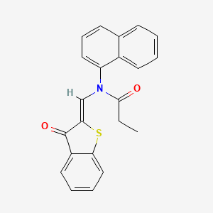 N-(naphthalen-1-yl)-N-[(Z)-(3-oxo-1-benzothiophen-2(3H)-ylidene)methyl]propanamide