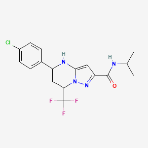 5-(4-chlorophenyl)-N-(propan-2-yl)-7-(trifluoromethyl)-4,5,6,7-tetrahydropyrazolo[1,5-a]pyrimidine-2-carboxamide