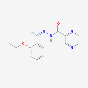 molecular formula C14H14N4O2 B11675771 N'-[(Z)-(2-ethoxyphenyl)methylidene]pyrazine-2-carbohydrazide 