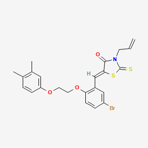 (5Z)-5-{5-bromo-2-[2-(3,4-dimethylphenoxy)ethoxy]benzylidene}-3-(prop-2-en-1-yl)-2-thioxo-1,3-thiazolidin-4-one