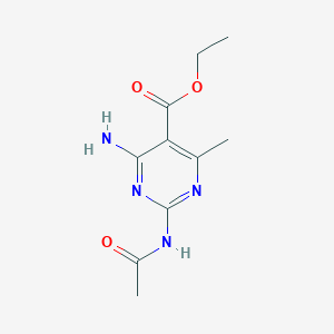 Ethyl 2-acetamido-4-amino-6-methyl-5-pyrimidinecarboxylate