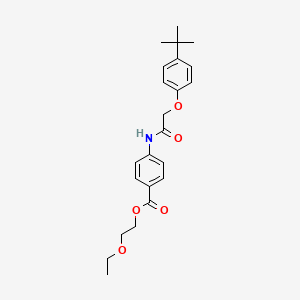 2-Ethoxyethyl 4-{[(4-tert-butylphenoxy)acetyl]amino}benzoate