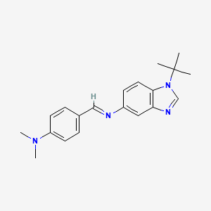 molecular formula C20H24N4 B11675870 1-tert-butyl-N-{(E)-[4-(dimethylamino)phenyl]methylidene}-1H-benzimidazol-5-amine 