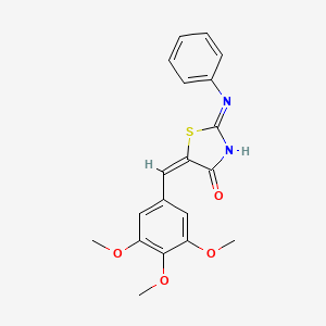 (2Z,5E)-2-(phenylimino)-5-(3,4,5-trimethoxybenzylidene)-1,3-thiazolidin-4-one