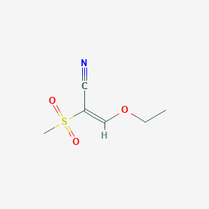 molecular formula C6H9NO3S B1167598 3-Ethoxy-2-(methylsulfonyl)acrylonitrile CAS No. 104007-26-3
