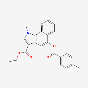 ethyl 1,2-dimethyl-5-{[(4-methylphenyl)carbonyl]oxy}-1H-benzo[g]indole-3-carboxylate