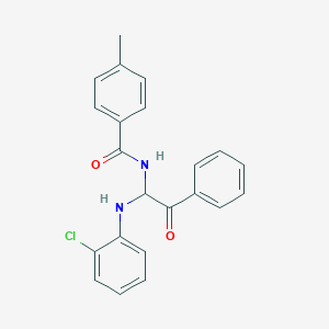 N-{1-[(2-chlorophenyl)amino]-2-oxo-2-phenylethyl}-4-methylbenzamide