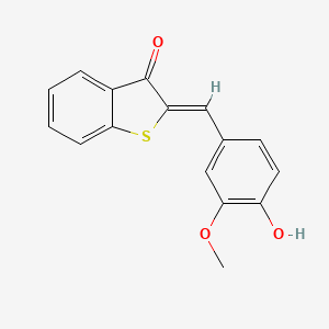 (2Z)-2-(4-hydroxy-3-methoxybenzylidene)-1-benzothiophen-3(2H)-one