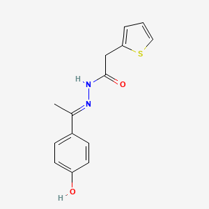 N'-[(E)-1-(4-hydroxyphenyl)ethylidene]-2-(2-thienyl)acetohydrazide