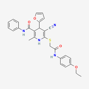 5-cyano-6-({2-[(4-ethoxyphenyl)amino]-2-oxoethyl}sulfanyl)-4-(furan-2-yl)-2-methyl-N-phenyl-1,4-dihydropyridine-3-carboxamide