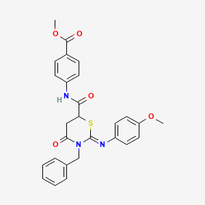 methyl 4-[({(2Z)-3-benzyl-2-[(4-methoxyphenyl)imino]-4-oxo-1,3-thiazinan-6-yl}carbonyl)amino]benzoate