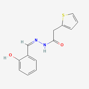 molecular formula C13H12N2O2S B11676084 N'-[(Z)-(2-Hydroxyphenyl)methylidene]-2-(thiophen-2-YL)acetohydrazide 