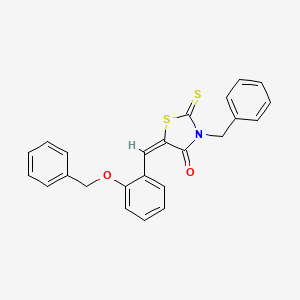 (5E)-3-benzyl-5-[2-(benzyloxy)benzylidene]-2-thioxo-1,3-thiazolidin-4-one