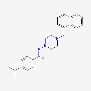 N-[(E)-(4-isopropylphenyl)methylidene]-4-(1-naphthylmethyl)-1-piperazinamine