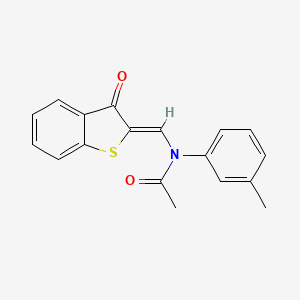 N-(3-methylphenyl)-N-[(Z)-(3-oxo-1-benzothiophen-2(3H)-ylidene)methyl]acetamide