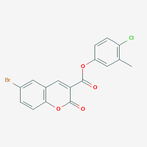 4-chloro-3-methylphenyl 6-bromo-2-oxo-2H-chromene-3-carboxylate