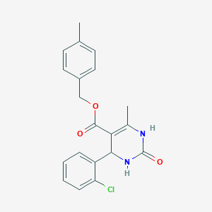 molecular formula C20H19ClN2O3 B11676217 4-Methylbenzyl 4-(2-chlorophenyl)-6-methyl-2-oxo-1,2,3,4-tetrahydropyrimidine-5-carboxylate 