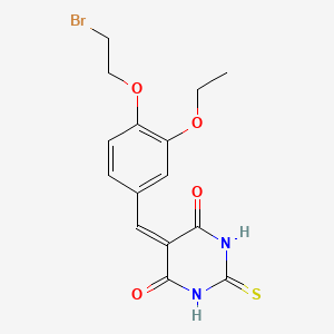 5-[4-(2-bromoethoxy)-3-ethoxybenzylidene]-2-thioxodihydropyrimidine-4,6(1H,5H)-dione