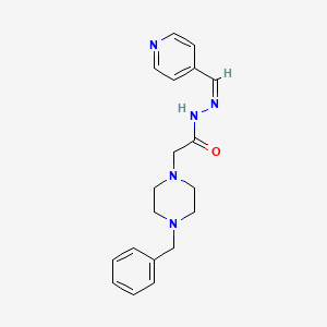 2-(4-Benzylpiperazin-1-YL)-N'-[(Z)-(pyridin-4-YL)methylidene]acetohydrazide