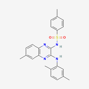 N-{3-[(2,5-dimethylphenyl)amino]-6-methylquinoxalin-2-yl}-4-methylbenzenesulfonamide