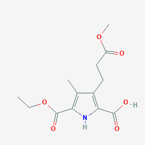 5-(ethoxycarbonyl)-3-(3-methoxy-3-oxopropyl)-4-methyl-1H-pyrrole-2-carboxylic acid