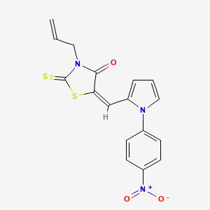 (5E)-5-{[1-(4-nitrophenyl)-1H-pyrrol-2-yl]methylidene}-3-(prop-2-en-1-yl)-2-thioxo-1,3-thiazolidin-4-one