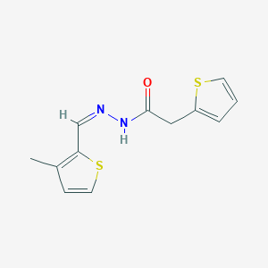 molecular formula C12H12N2OS2 B11676369 N'-[(Z)-(3-methylthiophen-2-yl)methylidene]-2-(thiophen-2-yl)acetohydrazide 