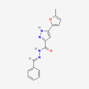 3-(5-methylfuran-2-yl)-N'-[(E)-phenylmethylidene]-1H-pyrazole-5-carbohydrazide