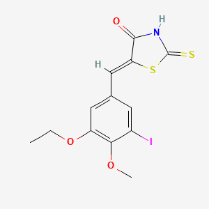 (5Z)-5-[(3-ethoxy-5-iodo-4-methoxyphenyl)methylidene]-2-sulfanylidene-1,3-thiazolidin-4-one