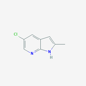 molecular formula C8H7ClN2 B116764 5-氯-2-甲基-1H-吡咯并[2,3-B]吡啶 CAS No. 145934-81-2
