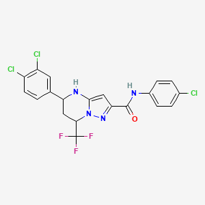 N-(4-chlorophenyl)-5-(3,4-dichlorophenyl)-7-(trifluoromethyl)-4,5,6,7-tetrahydropyrazolo[1,5-a]pyrimidine-2-carboxamide