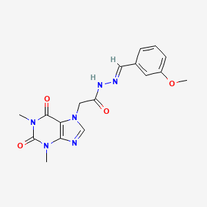 2-(1,3-dimethyl-2,6-dioxo-1,2,3,6-tetrahydro-7H-purin-7-yl)-N'-[(E)-(3-methoxyphenyl)methylidene]acetohydrazide