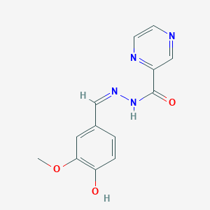 molecular formula C13H12N4O3 B11676555 N'-[(Z)-(4-Hydroxy-3-methoxyphenyl)methylidene]pyrazine-2-carbohydrazide 