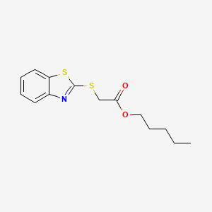 Pentyl 2-(1,3-benzothiazol-2-ylsulfanyl)acetate