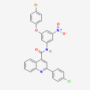 molecular formula C28H17BrClN3O4 B11676607 N-[3-(4-bromophenoxy)-5-nitrophenyl]-2-(4-chlorophenyl)quinoline-4-carboxamide 