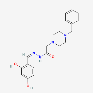 2-(4-Benzylpiperazin-1-YL)-N'-[(Z)-(2,4-dihydroxyphenyl)methylidene]acetohydrazide